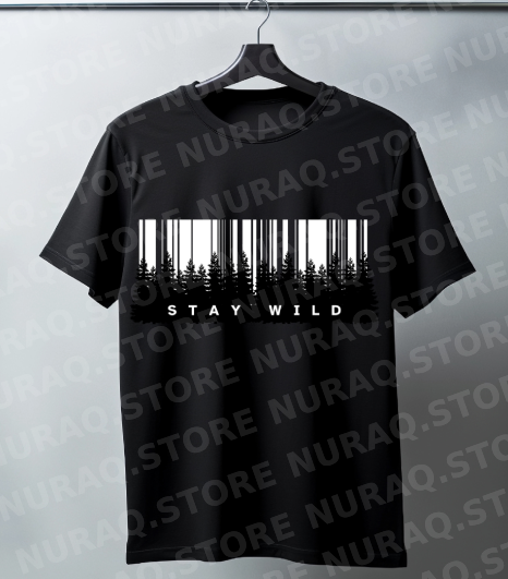Barcode Forest Graphic T-Shirt