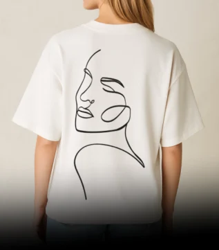 Line Art T-Shirt for Women
