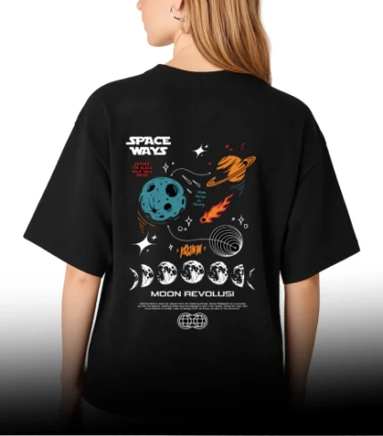 Space Ways Oversized Graphic T-Shirt