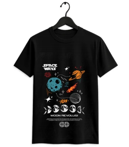 Space Ways Oversized Graphic T-Shirt