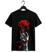 Rose Hand Graphic T-Shirt