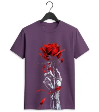 Singal-side-t-shirt-print (8) Rose Hand Graphic T-Shirt