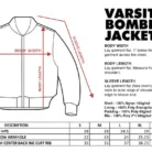 Varsity Jacket Size chart