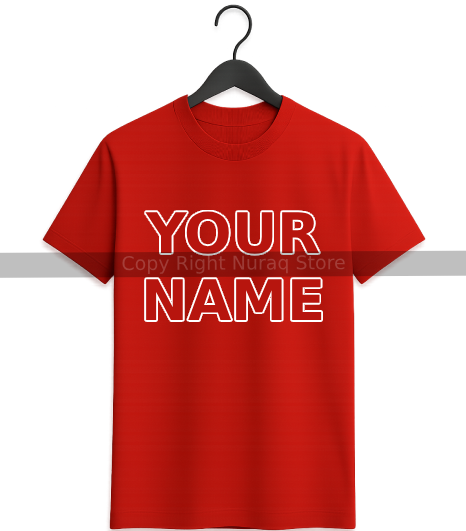 Your Name Red T Shirt Name Printed Shirts Pakistan